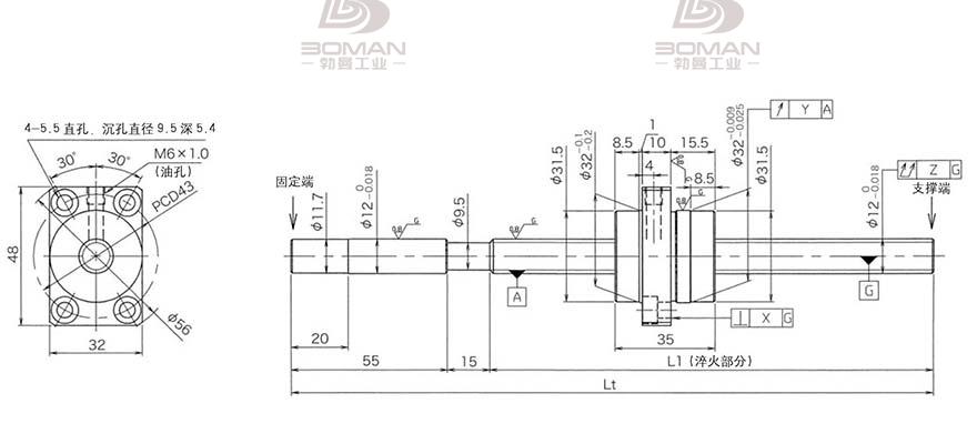 KURODA HG1230QS-BEZR-0500A 黑田GK系列丝杆
