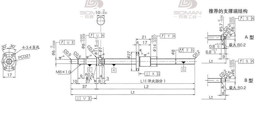 KURODA DP0802JS-HDNR-0180B-C3S 黑田丝杆是哪个国家品牌